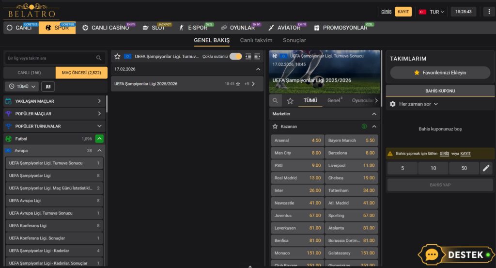 belatrocasino bahis seçenekleri